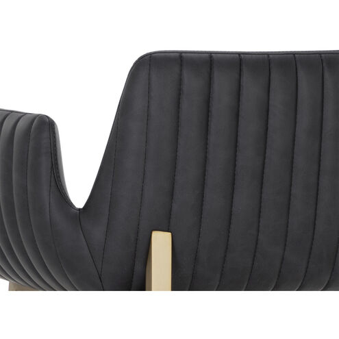 Lucano 36.5 inch Bravo Black Counter Stool